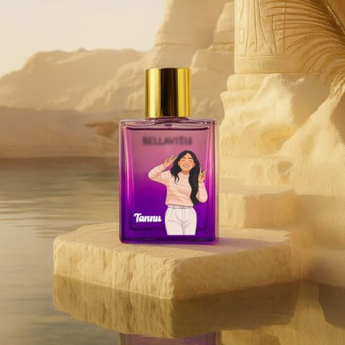 Image of Perfumes (Bella Vita DATE Woman Perfume 100ml | Original Bella Vita EDP for Women | Long Lasting Fruity Floral Scent with Pink Pepper, Red Fruits, Jasmine & Vanilla | Personalized Name & Cartoon Artwork Bottle | Romantic Gift for Her by Love Craft Gifts)