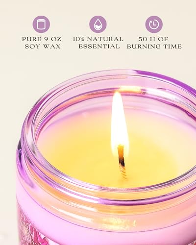 Image of AOOVOO Dreamy Garden Odor Eliminating Highly Fragranced Candle - Eliminates 95% of Pet, Smoke, Food, and Other Smells Quickly, Non Toxic Air Freshing Soy Candle, Up to 50 Hours Burn time