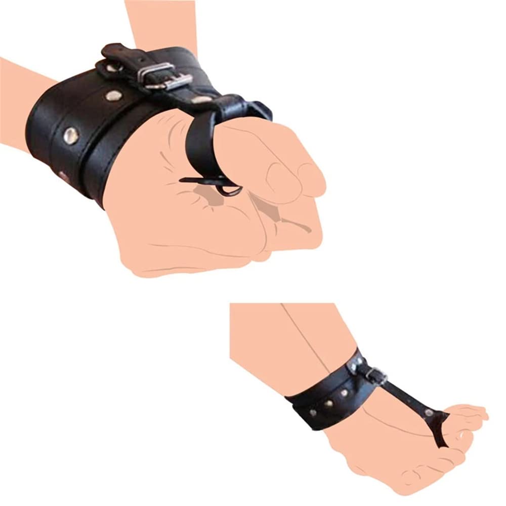 Cinturini per dita e dita in pelle nera per principianti