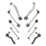 TRQ Front Steering & Suspension Kit Control Arm with Ball Joint Sway Bar Stabilizer Link Tie Rod Compatible with 2012 Mercedes-Benz C300 2012-2015 C350 2013-2014 E350 2015-2017 E400