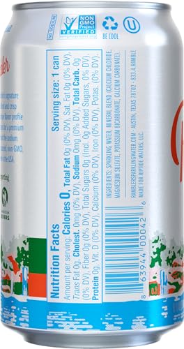 Image of AUTX RAMBLER Sparkling Water, Texas Limestone Mineral Blend, Original Natural Flavor, 12-Ounce Cans, Three 8-Packs (24 Cans)