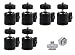 Produktbild Photecs® Mini Stativkopf Kugelkopf Basic V2 mit 3/8" & 1/4"-Anschluss, montiert 360° drehbar (6er-Sparset)