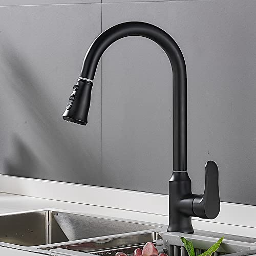Grifo de cocina extraíble negro que elimina la falta de espacio 2