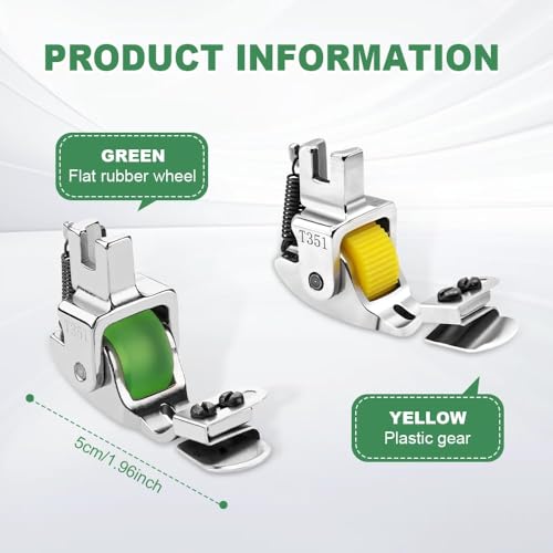 Prensatelas de acero inoxidable ajustable para dobladillo enrollado miniatura 6
