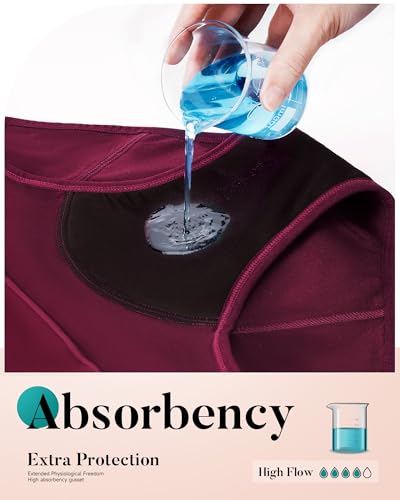 Women's Period Underwear Heavy Flow, High Absorbency Cotton Panties LeakProof Postpartum Menstrual Briefs Women Teens4