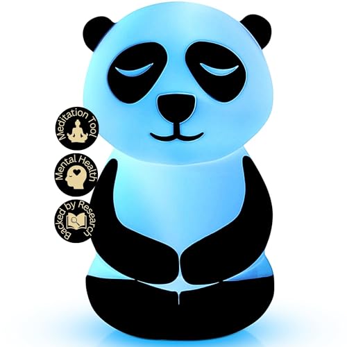 Calm Collective Peaceful Panda Breathing Trainer Light for Calming Stress, Anxiety Relief Items for ADHD, Mindfulness Meditation Tools for Depression, Great Self Care and Mental Health Gifts