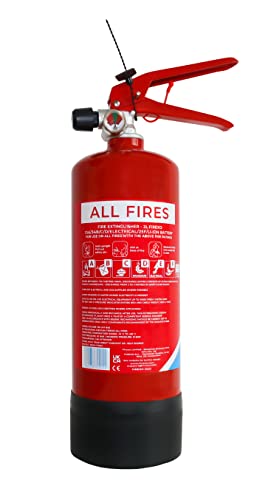 Firexo All in One Fire Extinguisher (2 Litre / 2 kg) – Multipurpose Extinguisher for ALL FIRES inc. Li-ion Battery Fires! – Safety & Emergency Equipment for Home, Kitchen, Fireplace, Grill, Caravan