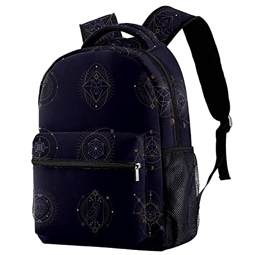 Sac à dos de voyage astrologique avec porte-bouteille pour ado