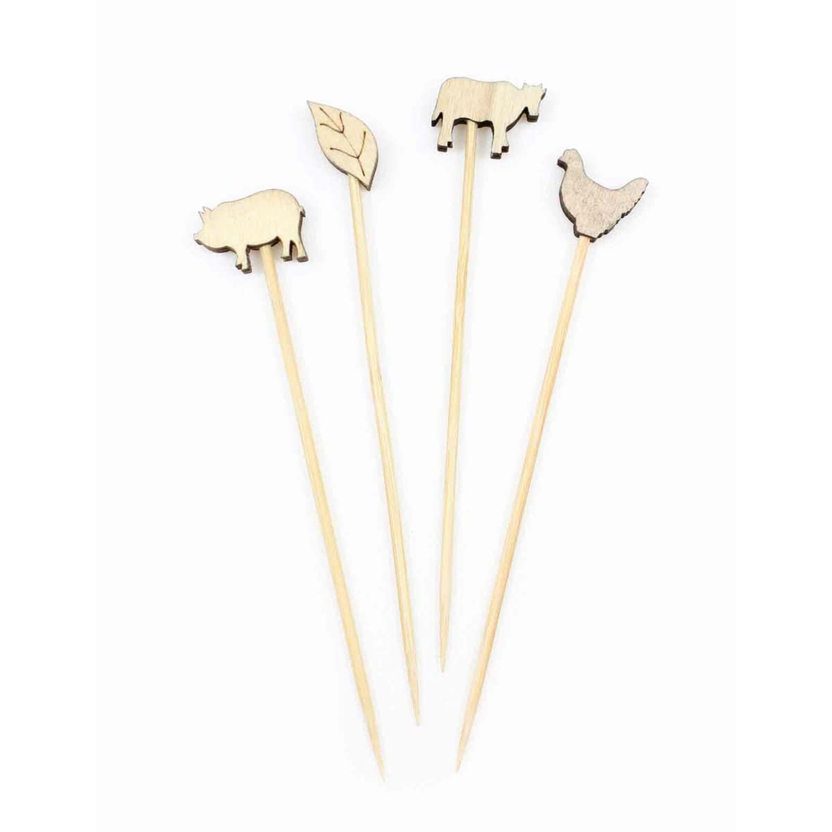 Tablecraft Food Markers, 5.25", Brown