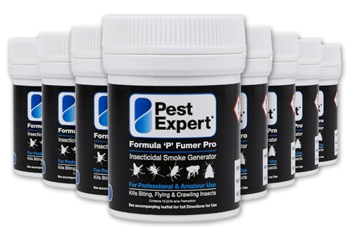 Pest Expert Spider Killer Smoke Bombs 8 x 7g - Formula 'P' Pro Fumers Creepy Crawly Insect Killer
