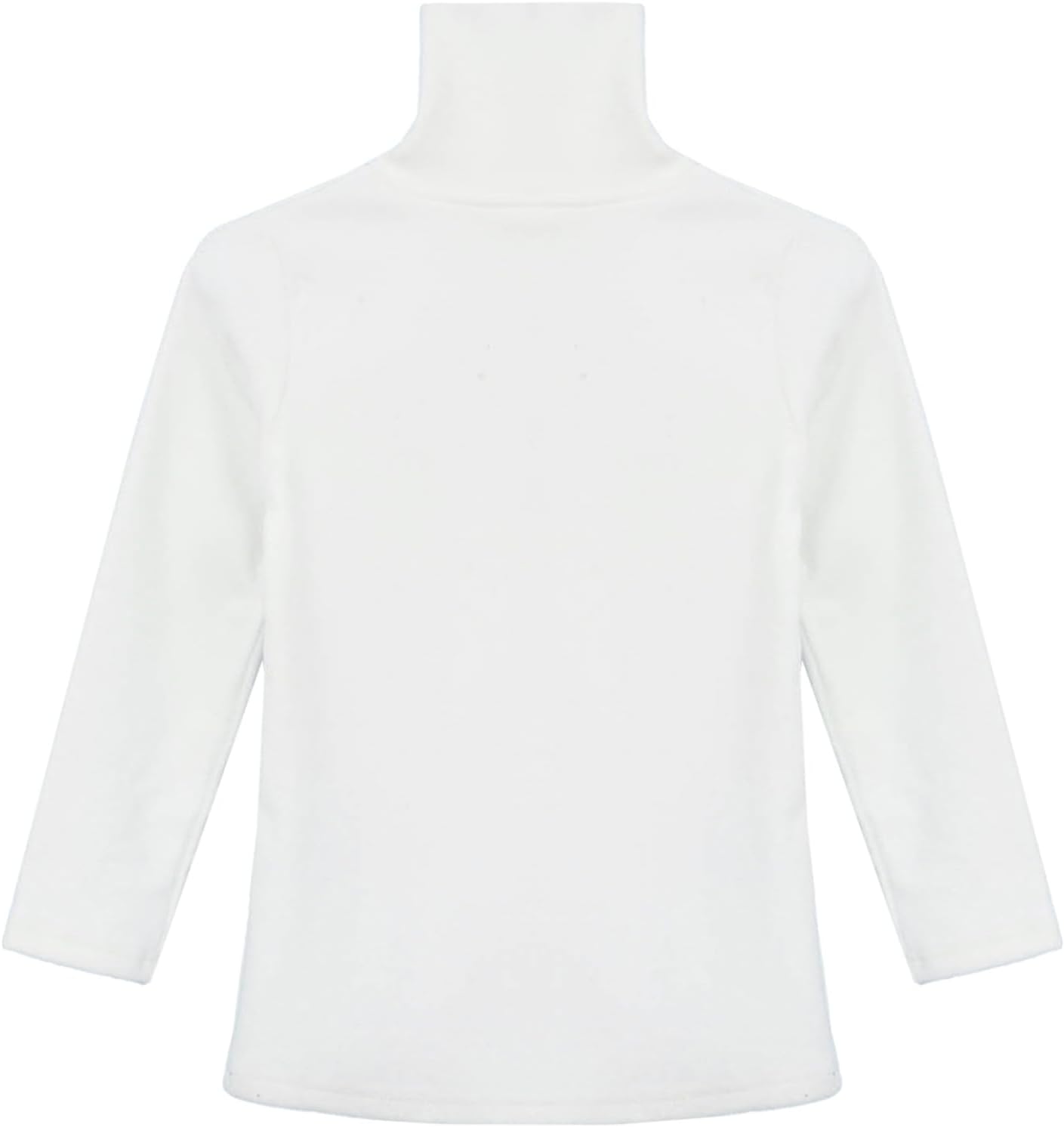 Kids Fleece Mock Neck Base Layer Printed Long Sleeve Thermal Undershirt