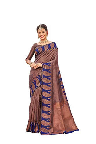 Image of Avantika Fashion Women's Kanjivaram Soft Silk Saree With Blouse Piece
