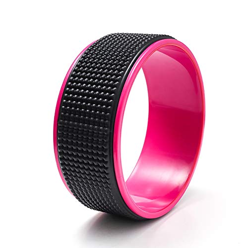 Vaorwne Yoga Wheel - Designed for Dharma Yoga Wheel Pose - for Stretching and Increased Flexibility-Pink