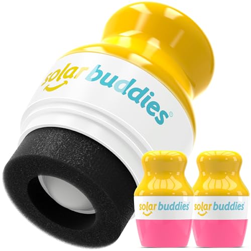 Solar Buddies Sonnencreme-Applikator - 2x Pink - Nachfüllbarer Roll-on Schwammapplikator für Sonnencreme, Sonnenmilch & Lotion für Kinder, Erwachsene & Familien - Fasst 100ml