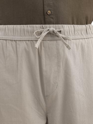 Image of WROGN Men's Stretch Cotton Trousers | Solid | Loose Fit