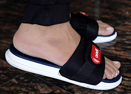 Image of AADI Men's Synthetic Leather Daily Use Casual Sliders /Flip Flop & Slippers