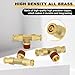 Siptenk 1/4 Brass Push to Connect Fittings 3PCS, 1/4