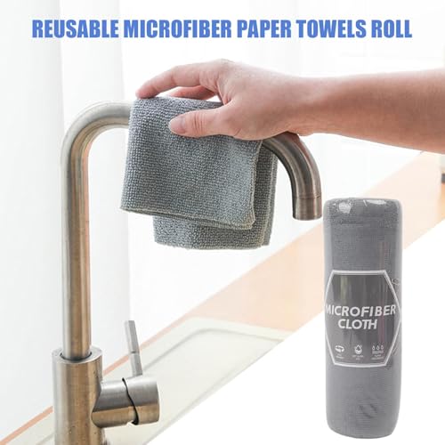 Générique Microfiber Towel for Cleaning, Absorbent Kitchen Dishcloth, Soft & Lint- Wiping Cloth, Quick-Dry Household Cleaning Rag, Versatile Solution for Dishes, Appliances - immagine 5