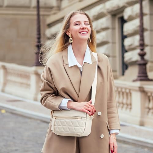 Image of Missnine Small Crossbody Purse Women Quilted Crossbody Bags Soft Leather Shoulder Handbags with Adjustable Strap