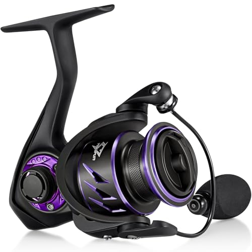 Piscifun Viper X Moulinet de pêche Ultra léger 6.2:1 Haute Vitesse, 10+1BB, Fibre de Carbone 15 kg, série 1000, Violet