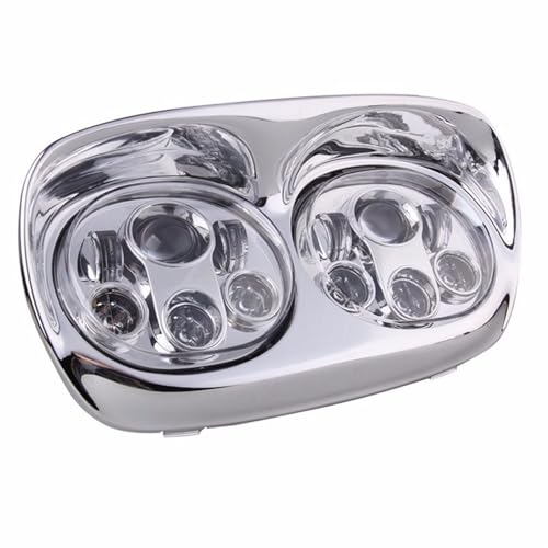 Phare avant double LED moto 5.75 pouces pour Road Glide 2004-2013