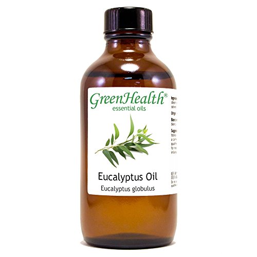 Eucalyptus Globulus  4 fl oz (118 ml) Glass Bottle w/Cap  100% Pure Essential Oil  GreenHealth