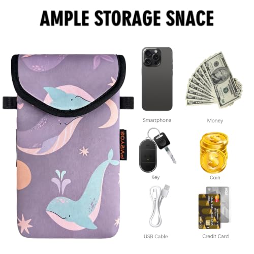 Image of Neoprene Phone Sleeve Pouch Case Bag for Men Women w /Crossbody Strap /Neck Lanyard for iPhone 17 /16 /15 /14 Pro Max, Samsung S25，Pixel 10