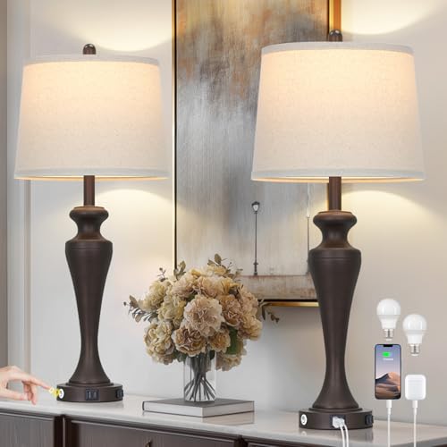 Lámparas de Mesa CINSARY Brown 30" Set de 2