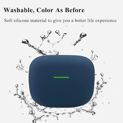 Image of Silicone Cover Compatible for Sony Linkbuds S WF-LS900N Bluetooth Earbuds case - Shockproof, Anti-Slip Sony linkbud s case (Earbuds and Charging Cover not Included) (Dark Blue)