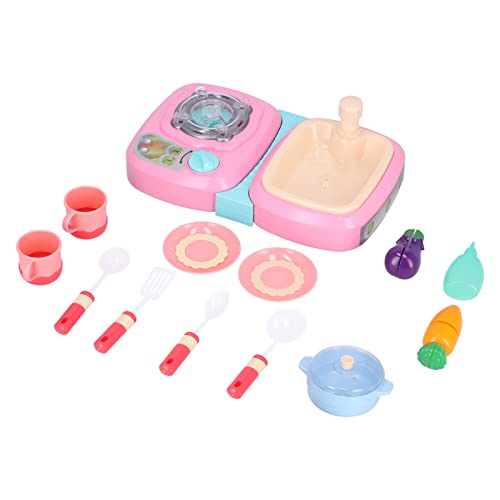 Zwinner Spielküche Spielzeug vorgeben, 13Pcs Kitchen Sink Spielzeug mit Pot Food Plate ect, Haus Rollenspiel Spielzeug…