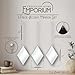 Creekview Home Emporium Accent Mirrors - Small Diamond Shape Decorative Mirror Wall Decor 3 Piece Set with Silver Chain