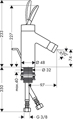 AX Starck Classic bidet mixer chrome