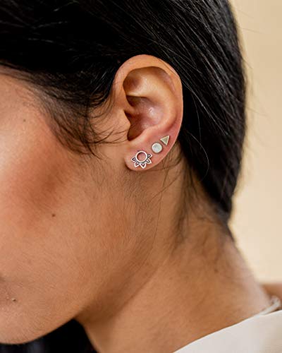 Boma Jewelry Sterling Silver Triangle Geometric Stud Earrings4