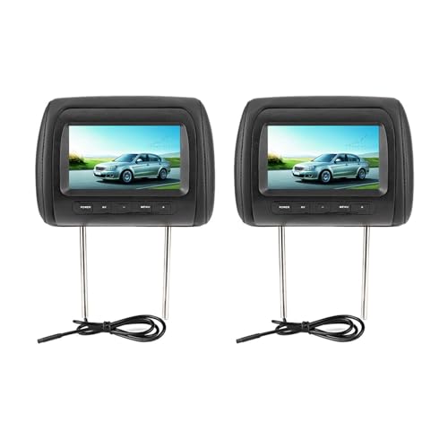 Einstellbarer Kopfstütze LCD Video Monitor MP5 Display Schwarzes Auto DVD 2pcs 7 Zoll Wireless Control, Universal