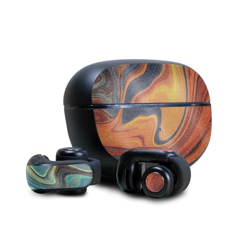 Image of Glossy Glitter Skin Compatible with Bose Ultra Open Earbuds - Lava Water - Premium 3M Vinyl Protective Wrap Decal Cover - Easy to Apply | Crafted in The USA by MightySkins
