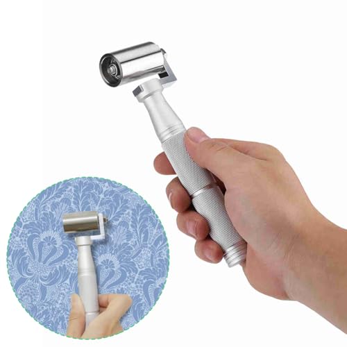Joyzan Edelstahl Tapete Rooler, Andrückroller Flache Druckwalze DIY Edelstahlwalze Tapeten Nahtroller Handwalzenplatte Handroller Kantennaht Heimdekoration Anwenden Rollenwerkzeug Rutschfestes