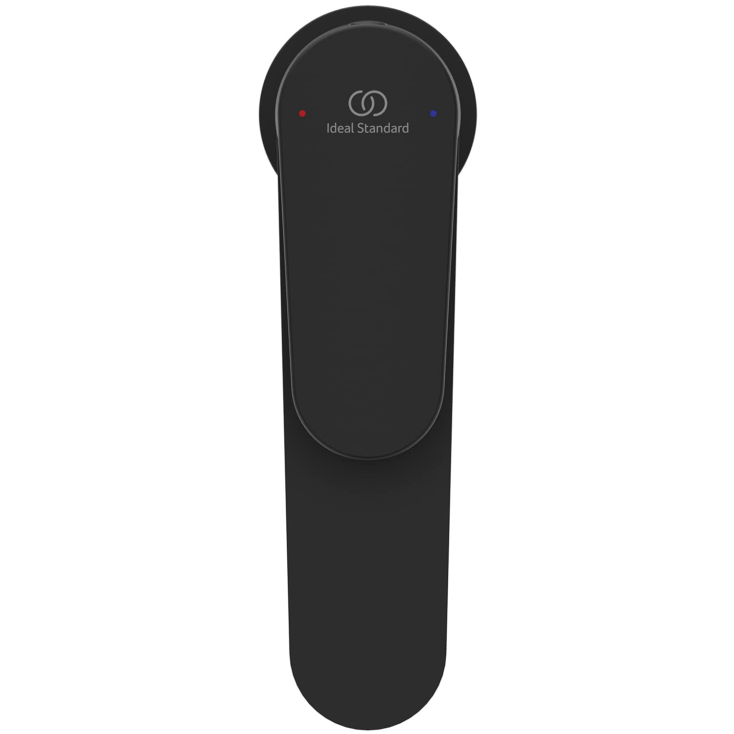 Ideal Standard Cerafine O Waschtischarmatur, Auslaufhöhe 122 mm, wassersparender Wasserhahn Badezimmer, mit Ablaufgarnitur, schnelle Montage – Schwarz Matt (50x166x176 mm)