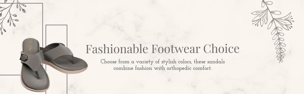 Image of ORTHO CLUB Fancy doctor slippers | Stylish chappal for women | Comfortable flat sandals for women stylish