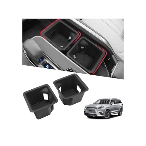 Hugeek Upgrade 2PCS Cup Holder Compatible with Lexus 2024 2025 2026 TX TX350/500h/550h+ Accessories Insert Cup Sleeve Silicone Material Center Console Organizer