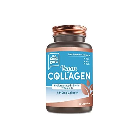 The Good Guru Vegan Collagen Blend | Vitamin C | HYALURONIC Acid | Contains Essential Nutrients | Accelerates Hair Growth | Improves follicles Health | Reduces Hair Loss | 90 Capsules Cover
