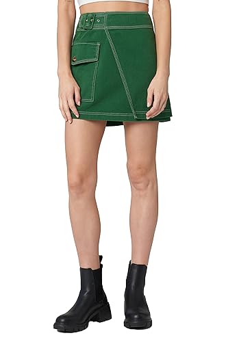 [BLANKNYC] Womens Belted Cargo Twill Mini Skirt