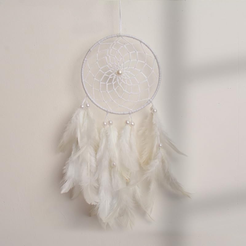 dreamcatchers for car |Car Hanging Decorative showpiece| Fine Quality Metal car Hanging Ornaments, Decor Accessories| Size- 9X.5x23 Cm(White)
