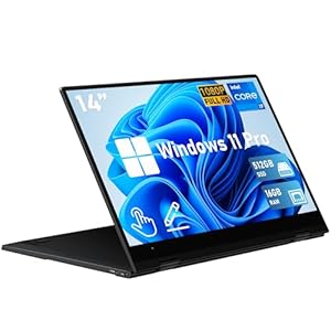 Computadora portátil con pantalla táctil, portátil para juegos 2 en 1 de 14 pulgadas Win 11 Pro, Intel Core i7-1265U (hasta 4.8 GHz), 16 GB de RAM 512 GB SSD, teclado retroiluminado, Wi-Fi 6