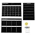 STOBOK Magnetic Black Dry Erase Board zestaw do lodówki, planerów, planerów dekoracyjnych, notatników, planerów posiłków i listy produktów spożywczych