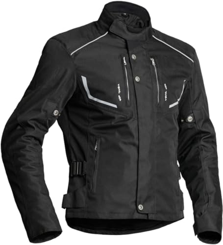 Lindstrands Halden impermeabile Moto Tessile Giacca, nero, 56