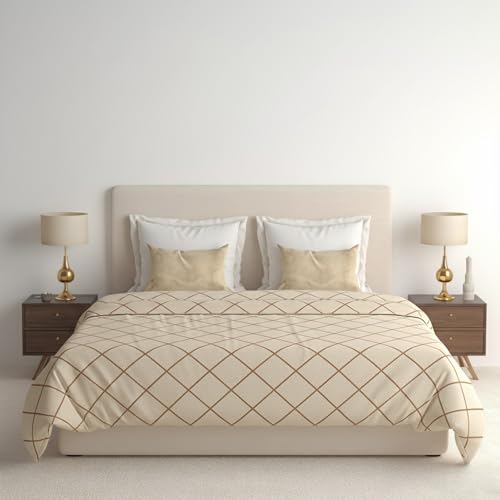 Image of 280 TC Luxurious Glace Cotton Duvet Cover /Comforter Cover /AC Quilt Cover King Size /Dohar /90 X100 Inches - (Pink)