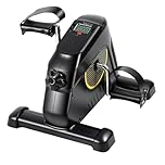 Panana Mini Exercise Bike, Portable Foot Cycle Arm & Leg Machine, Quiet Desk Pedal Exerciser with Smart LCD Monitor & Resistance Control for Home/Office Fitness