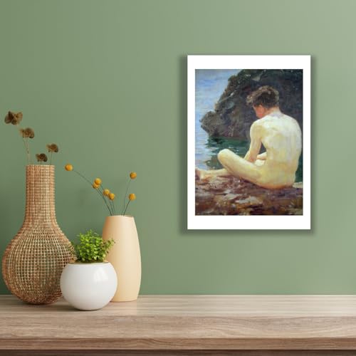 Affiche mate sans reflet Henry Scott Tuke July Sun 1913 Medium