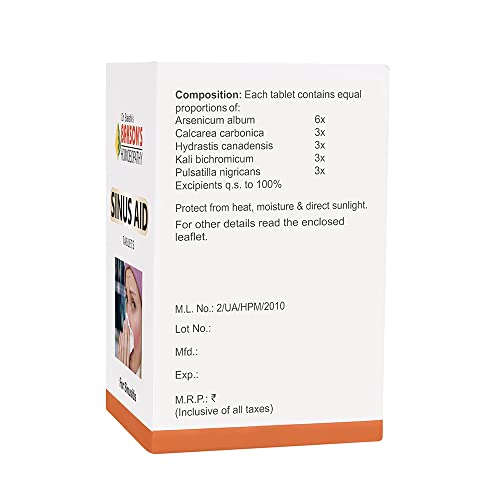 Image of Dr. Bakshi's BAKSON'S HOMOEOPATHY Bakson Sinus Aid Tablets -75Tabs