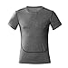 Produktbild serliyKompressionsshirt Herren, Sportshirt Laufshirt Kurzarm Funktionsshirt Atmungsaktiv Kurzarmshirt Sports Shirt Trainingsshirt fürMänner